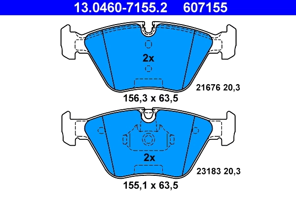 Brake Pad Set, disc brake 13.0460-7155.2