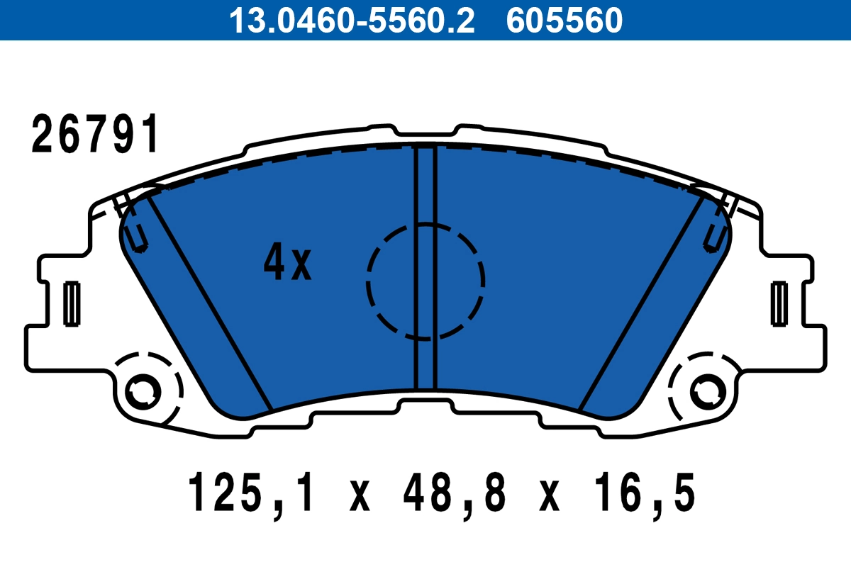 Brake Pad Set, disc brake 13.0460-5560.2