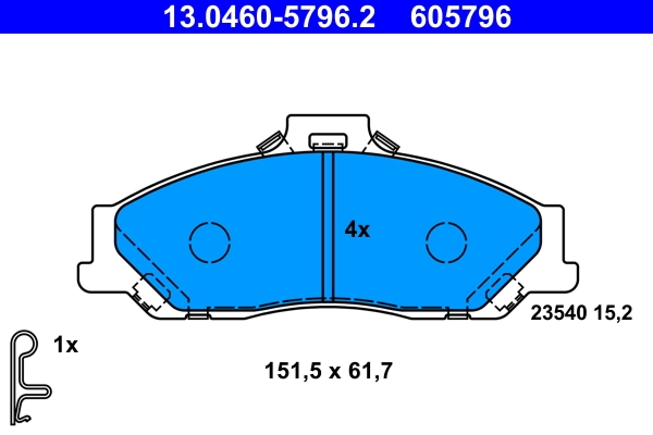 Brake Pad Set, disc brake 13.0460-5796.2