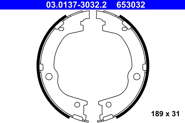 Brake Shoe Set, parking brake 03.0137-3032.2