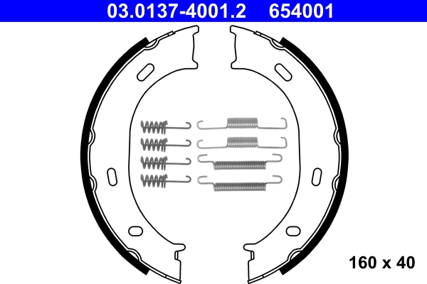 Brake Shoe Set, parking brake 03.0137-4001.2