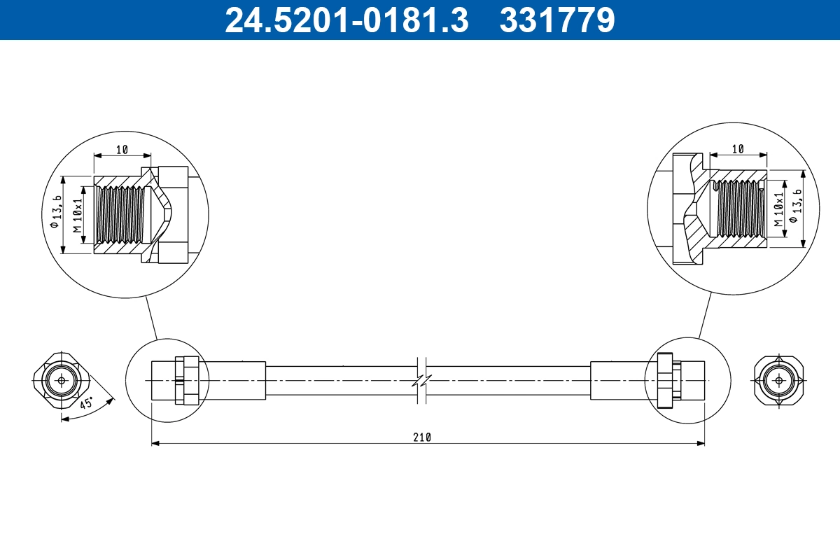 Brake Hose 24.5201-0181.3
