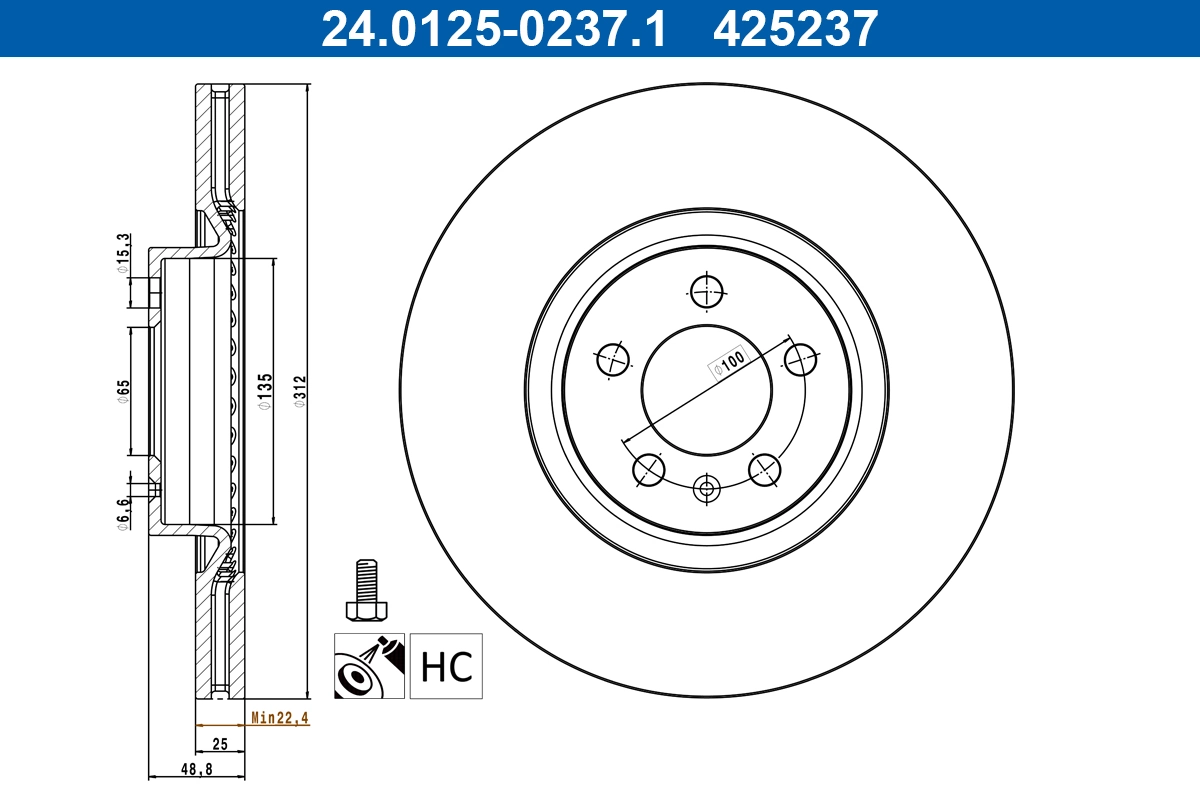 Brake Disc 24.0125-0237.1