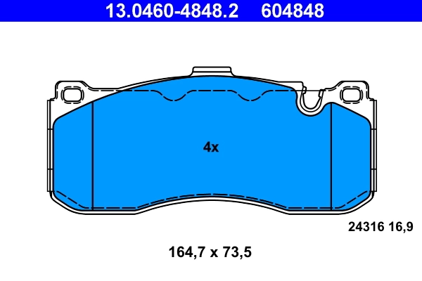 Brake Pad Set, disc brake 13.0460-4848.2