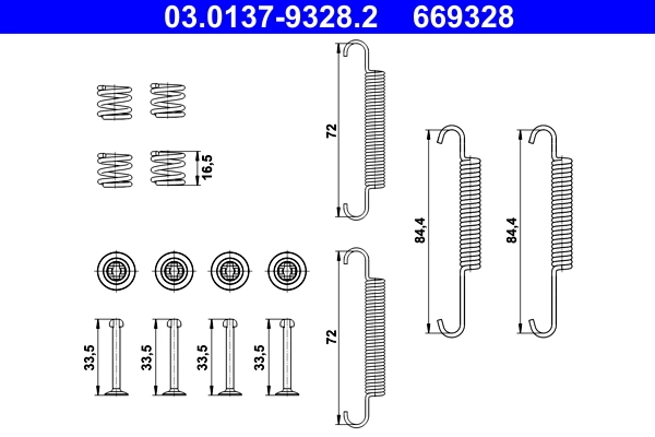 Accessory Kit, parking brake shoes 03.0137-9328.2