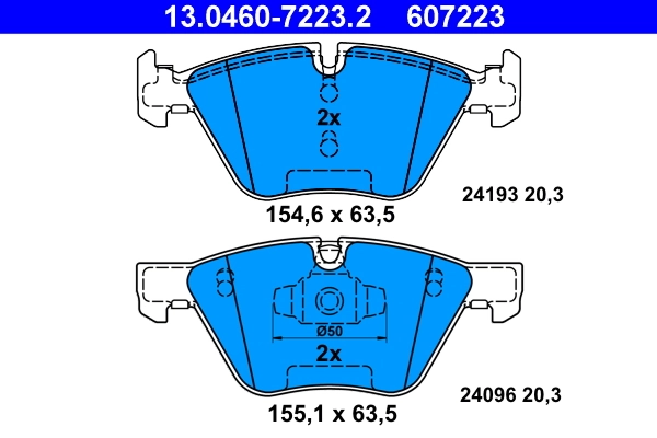 Brake Pad Set, disc brake 13.0460-7223.2