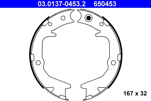 Brake Shoe Set, parking brake 03.0137-0453.2