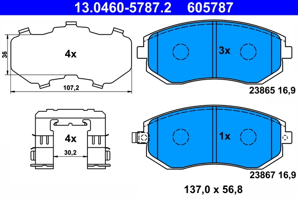 Brake Pad Set, disc brake 13.0460-5787.2