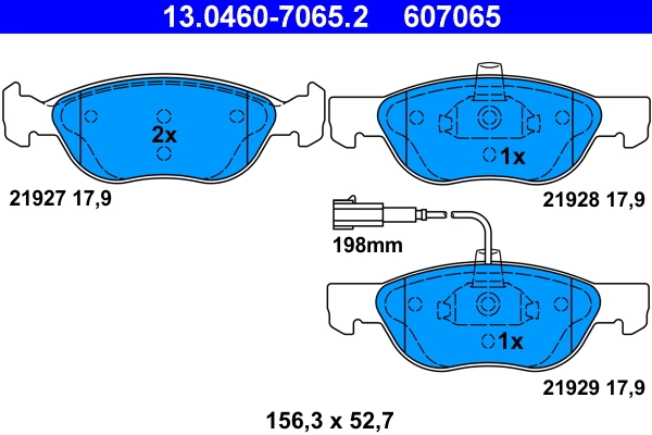 Brake Pad Set, disc brake 13.0460-7065.2