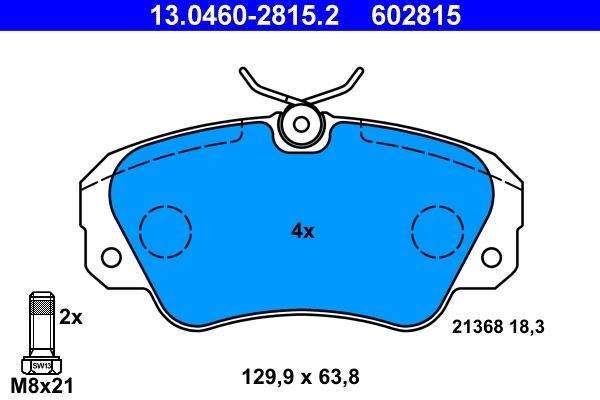 Brake Pad Set, disc brake 13.0460-2815.2
