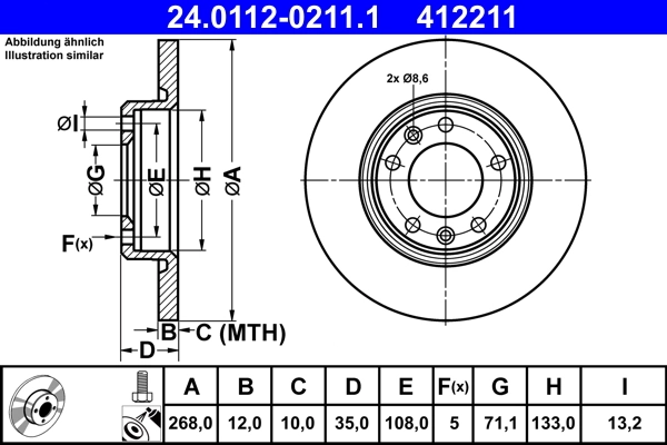 Brake Disc 24.0112-0211.1
