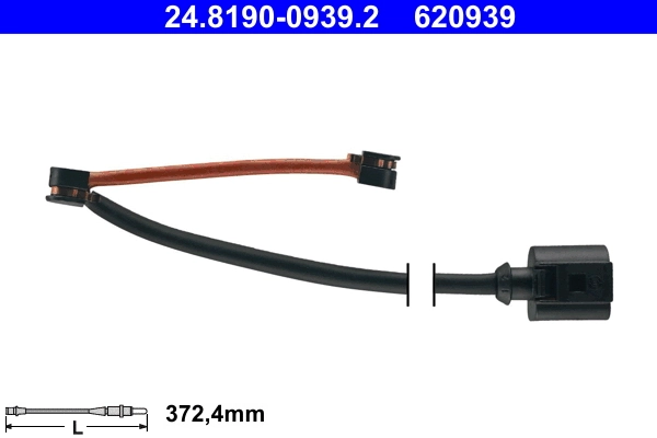 Warning Contact, brake pad wear 24.8190-0939.2