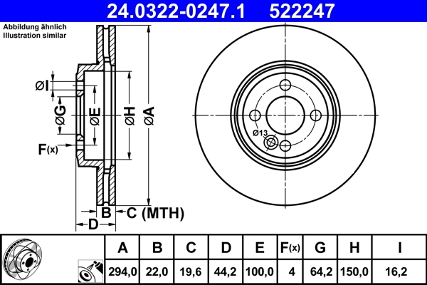 Brake Disc PowerDisc 24.0322-0247.1
