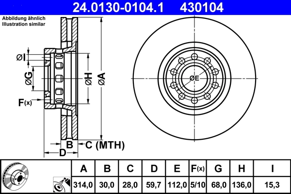 Brake Disc 24.0130-0104.1
