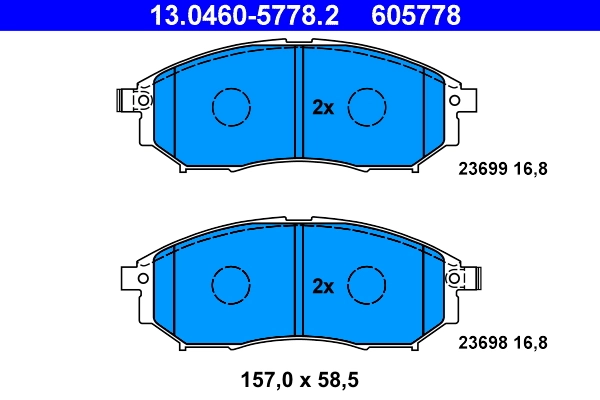 Brake Pad Set, disc brake 13.0460-5778.2