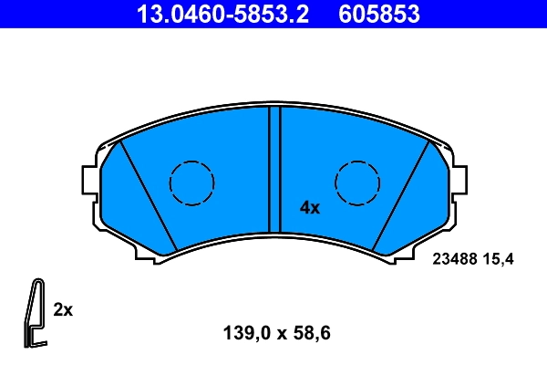 Brake Pad Set, disc brake 13.0460-5853.2