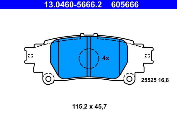 Brake Pad Set, disc brake 13.0460-5666.2