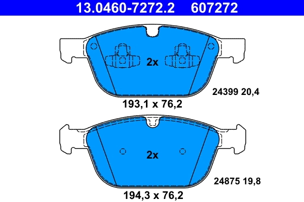 Brake Pad Set, disc brake 13.0460-7272.2