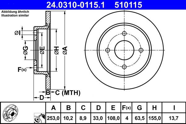Brake Disc PowerDisc 24.0310-0115.1