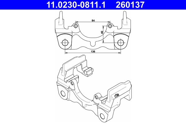 Bracket, brake caliper 11.0230-0811.1