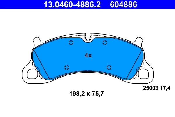 Brake Pad Set, disc brake 13.0460-4886.2