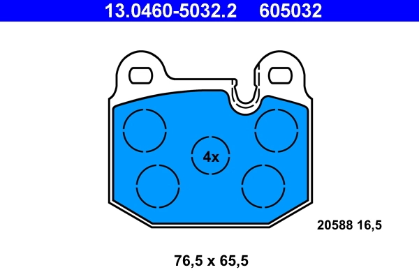 Brake Pad Set, disc brake 13.0460-5032.2