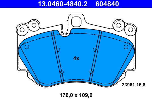 Brake Pad Set, disc brake 13.0460-4840.2
