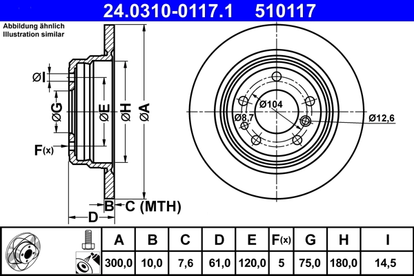 Brake Disc PowerDisc 24.0310-0117.1