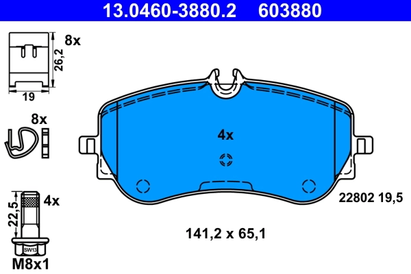 Brake Pad Set, disc brake 13.0460-3880.2