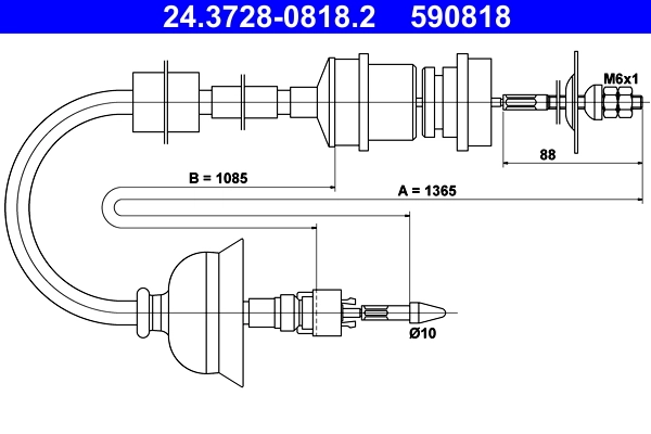 Cable Pull, clutch control 24.3728-0818.2