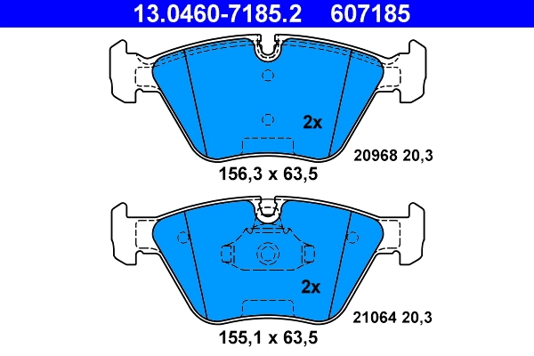 Brake Pad Set, disc brake 13.0460-7185.2