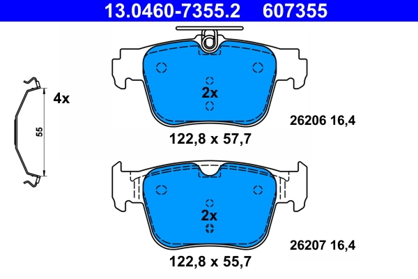 Brake Pad Set, disc brake 13.0460-7355.2