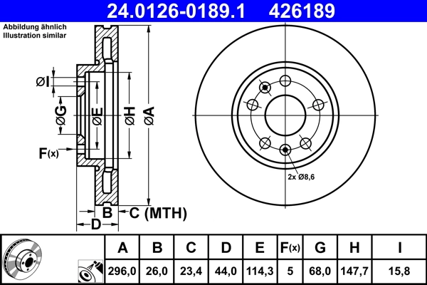 Brake Disc 24.0126-0189.1