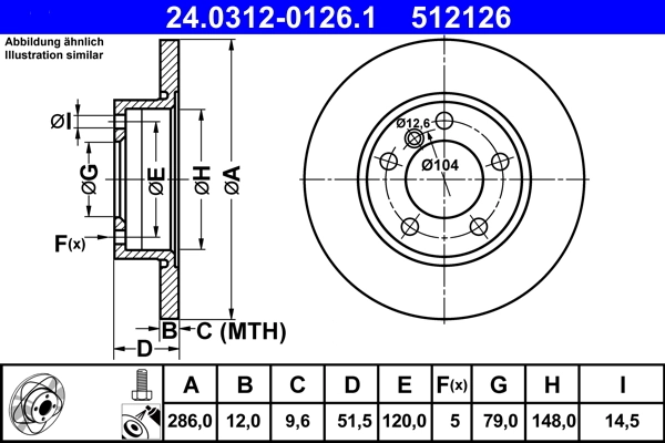Brake Disc PowerDisc 24.0312-0126.1