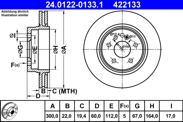 Brake Disc 24.0122-0133.1