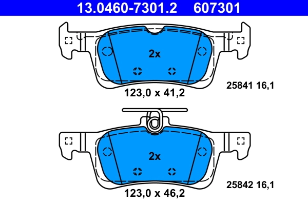 Brake Pad Set, disc brake 13.0460-7301.2