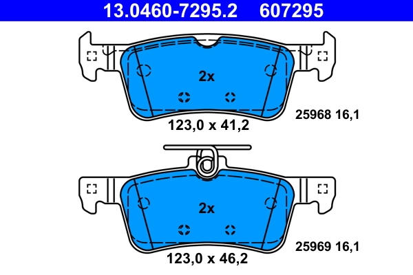 Brake Pad Set, disc brake 13.0460-7295.2