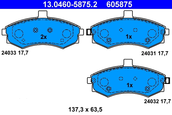 Brake Pad Set, disc brake 13.0460-5875.2