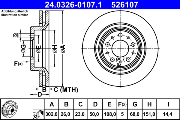 Brake Disc PowerDisc 24.0326-0107.1