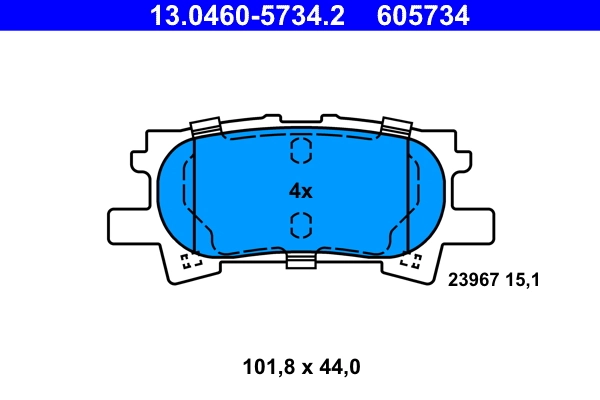 Brake Pad Set, disc brake 13.0460-5734.2