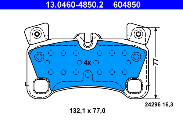 Brake Pad Set, disc brake 13.0460-4850.2