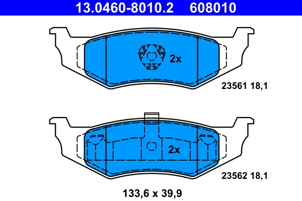 Brake Pad Set, disc brake 13.0460-8010.2