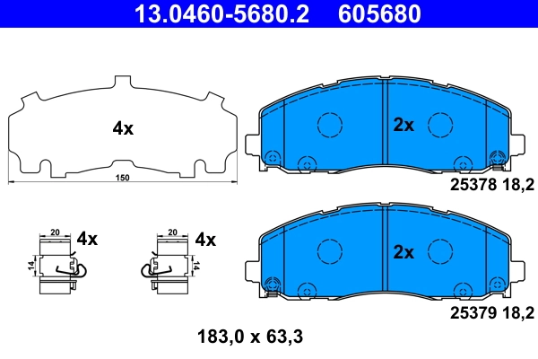 Brake Pad Set, disc brake 13.0460-5680.2