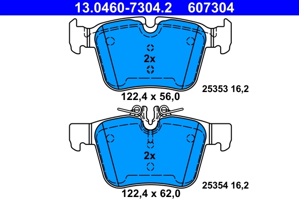 Brake Pad Set, disc brake 13.0460-7304.2