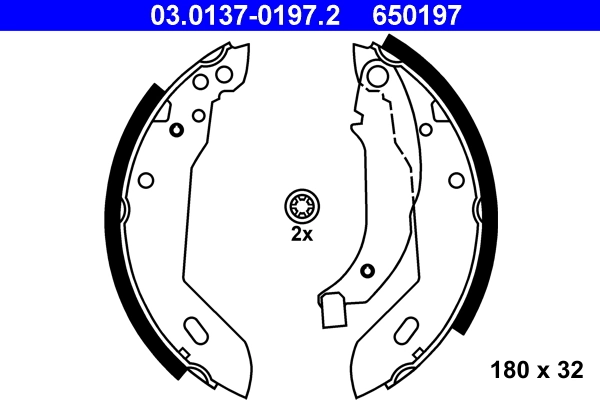 Brake Shoe Set 03.0137-0197.2