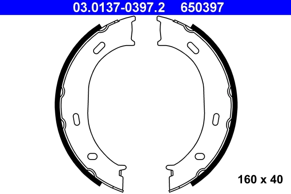 Brake Shoe Set, parking brake 03.0137-0397.2