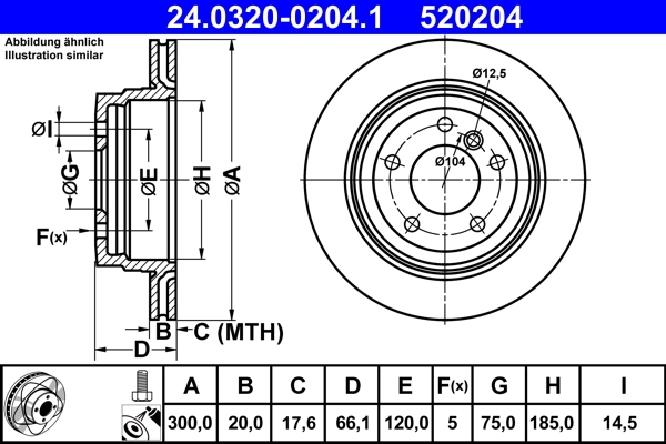 Brake Disc PowerDisc 24.0320-0204.1