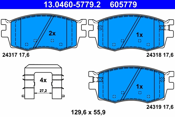 Brake Pad Set, disc brake 13.0460-5779.2