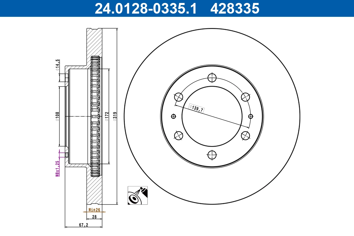 Brake Disc 24.0128-0335.1