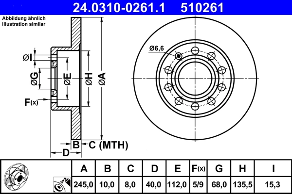 Brake Disc PowerDisc 24.0310-0261.1